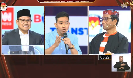 Ekspresi 2 Cawapres Lainnya Saat Gibran Menanggapi Usulan 40 Kota Jakarta Cak Imin